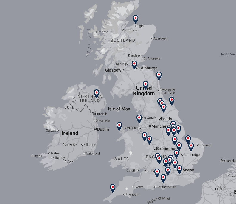 All the RAF stations in the UK mapped (RAF)