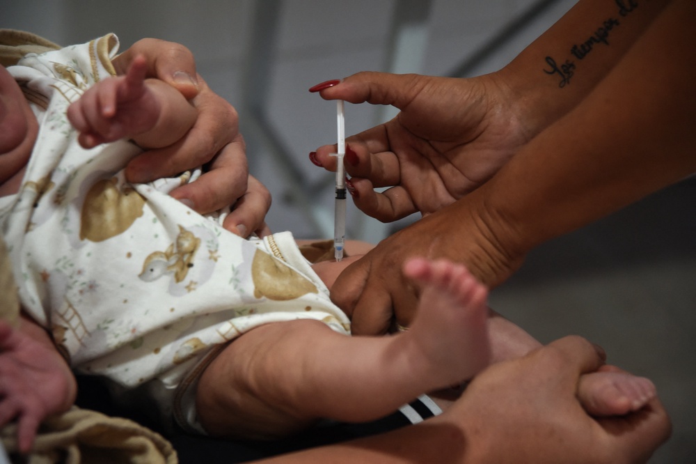 There has been a drop in the uptake of vaccines for babies (AFP/Getty)