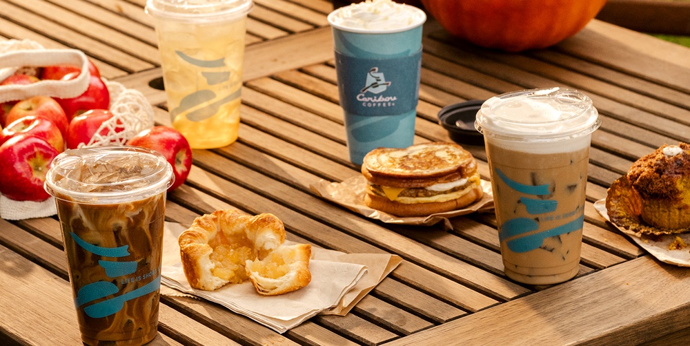 Caribou Coffee is embracing Honeycrisp apple with a lineup of seasonal drinks, from lattes and espresso shakers to energy drinks and coolers (Caribou Coffee)