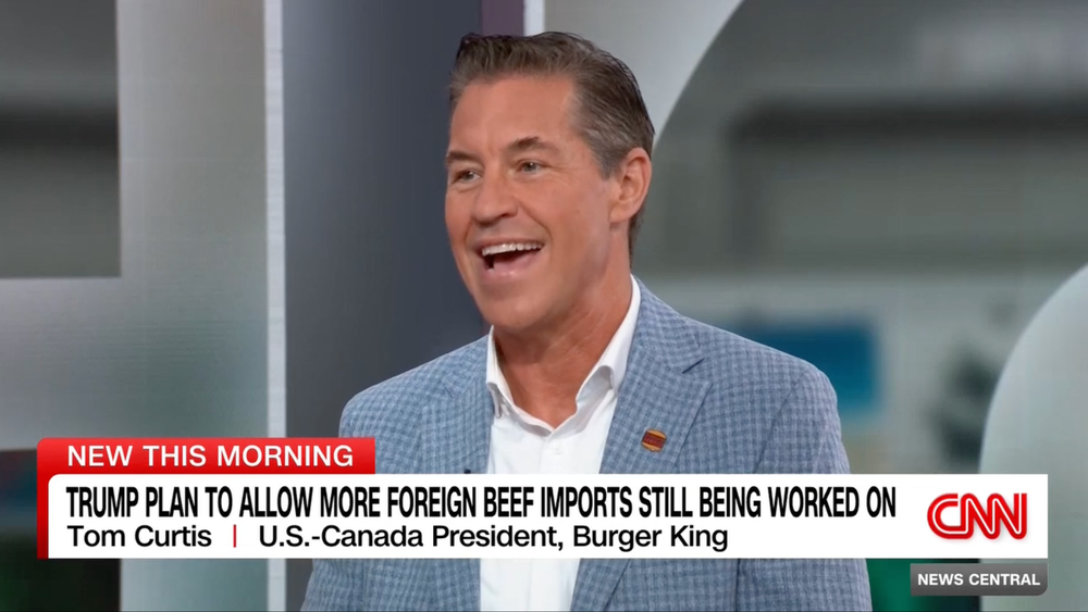 Burger King executive Tom Curtis asked President Donald Trump to stop 'having photo ops in the competitors' restaurants and come to ours more often' (CNN)