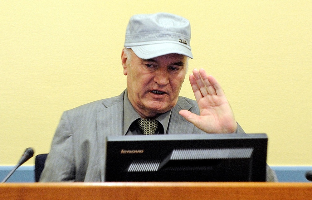 Former Bosnian Serb commander Ratko Mladic appears in court at the International Criminal Tribunal for the former Yugoslavia (ICTY) in the Hague, June 3, 2011. (Reuters)