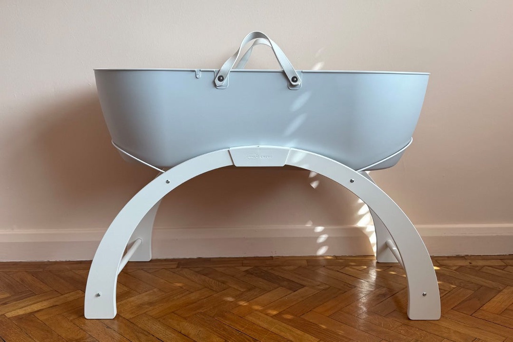 If you’re looking for something less traditional, I’d recommend the Shnuggle dreami Moses basket (Sarah Jones)