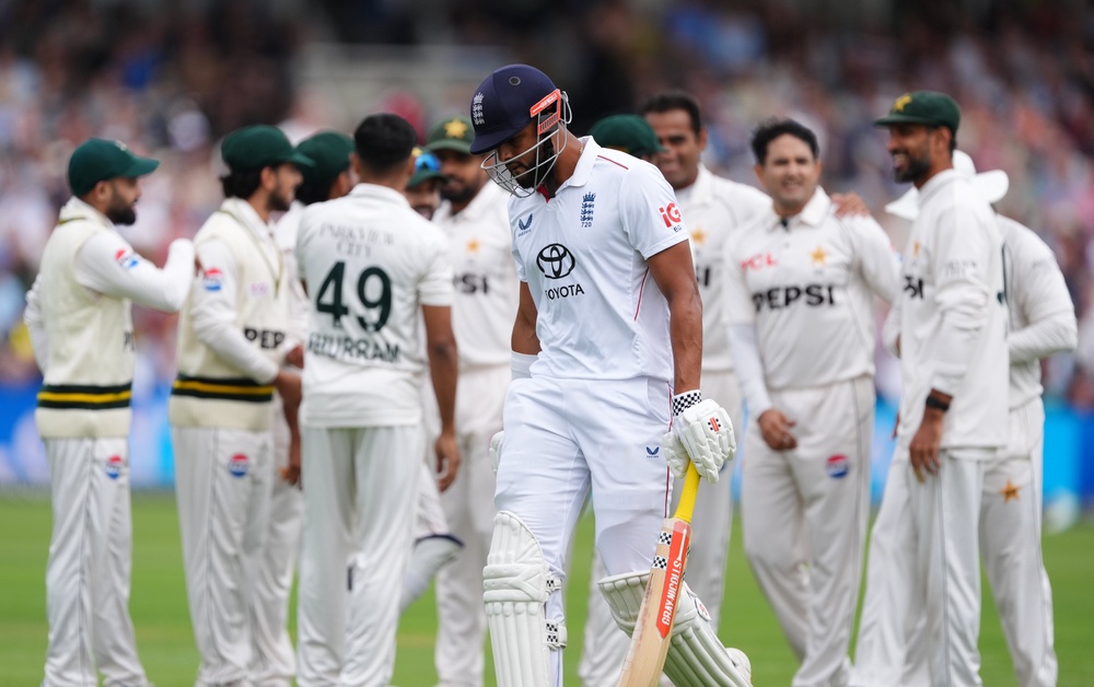 Emilio Gay was the first of three wickets for Mohammad Abbas in the opening session (Ben Whitley/PA) (PA Wire)