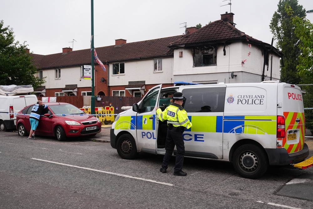 Investigations were continuing into the blaze in Grangetown, near Middlesbrough (PA)