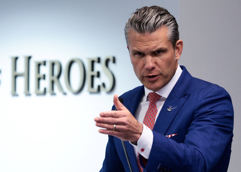 The Defense Department and Defense Secretary Pete Hegseth are among the named defendants (Reuters/Evelyn Hockstein)