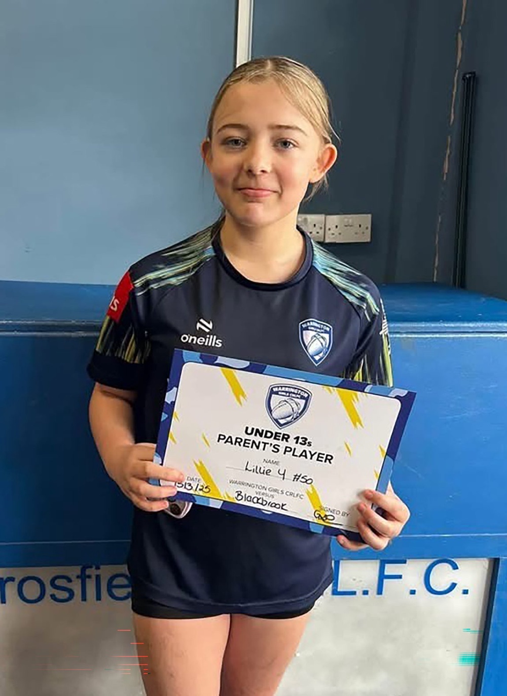 Lillie Yale, from Warrington, faced having a permanent metal device, which would have hindered her dream of becoming a professional rugby player (PA)