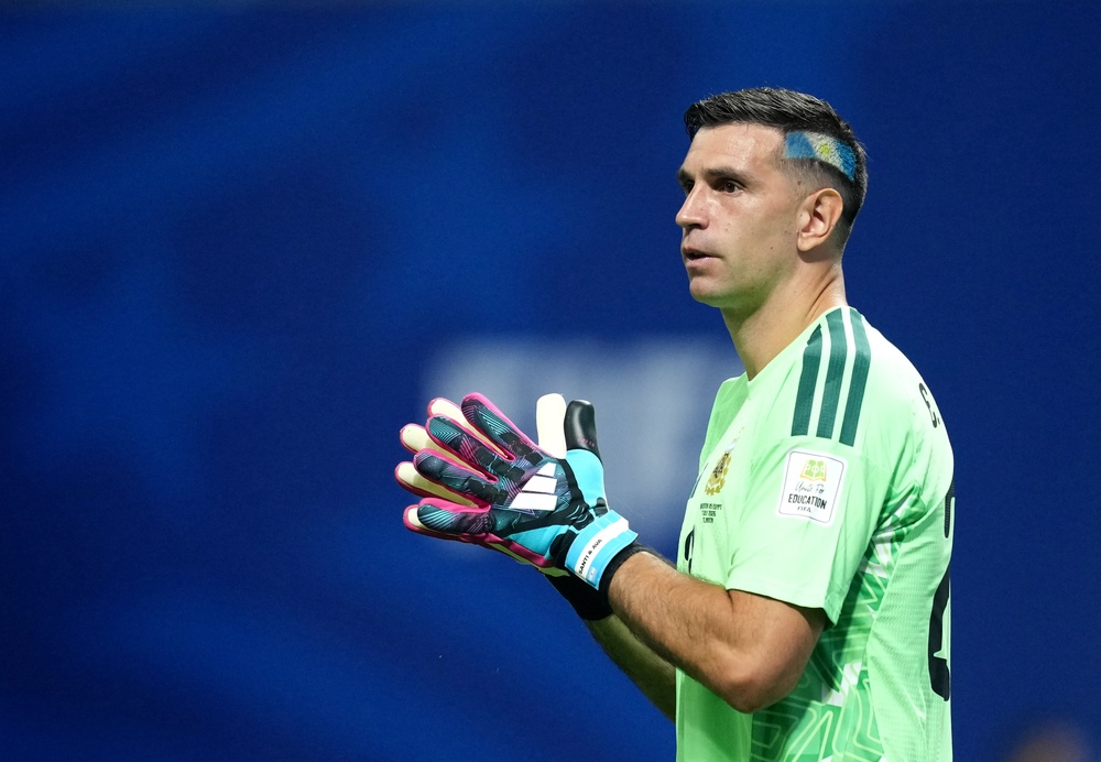 Argentina goalkeeper Emiliano Martinez looks to be on his way to Chelsea (Martin Rickett/PA) (PA Wire)