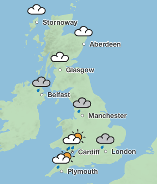 Heavy rain is expected across the UK on Saturday (Met Office)