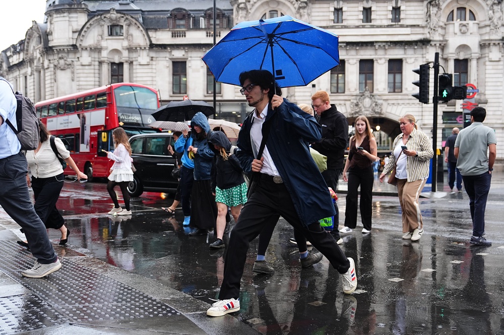 Most of the UK will see at least some rainfall over the weekend, forecasters have said (Aaron Chown/PA) (PA Wire)