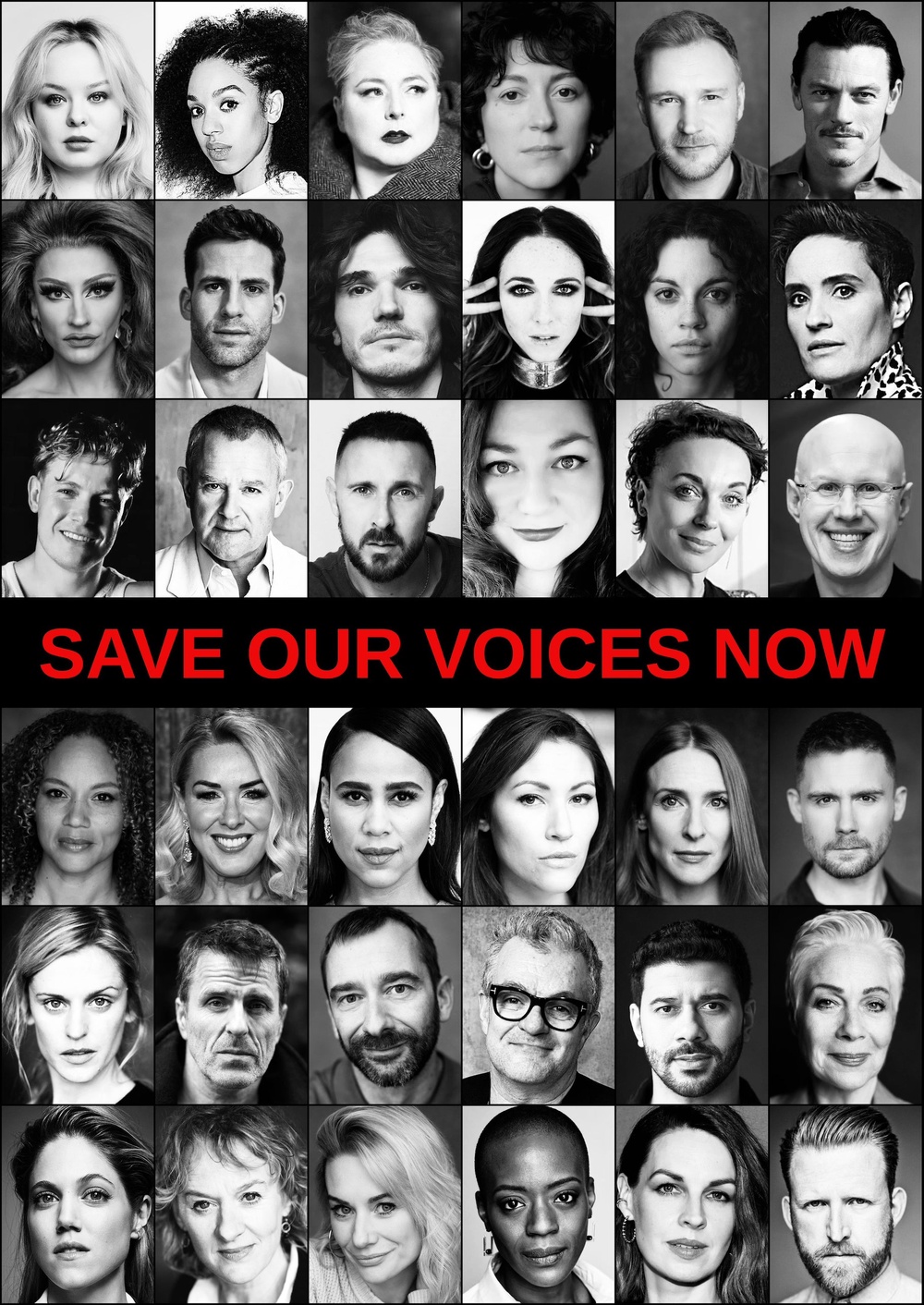 Around 80 actors have signed the open letter (Save Our Voices Now)