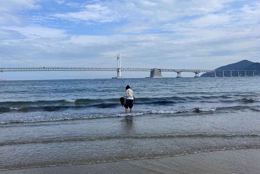 Gwangalli Beach is one Busan’s most popular stretches of sand (Hayley Spencer)