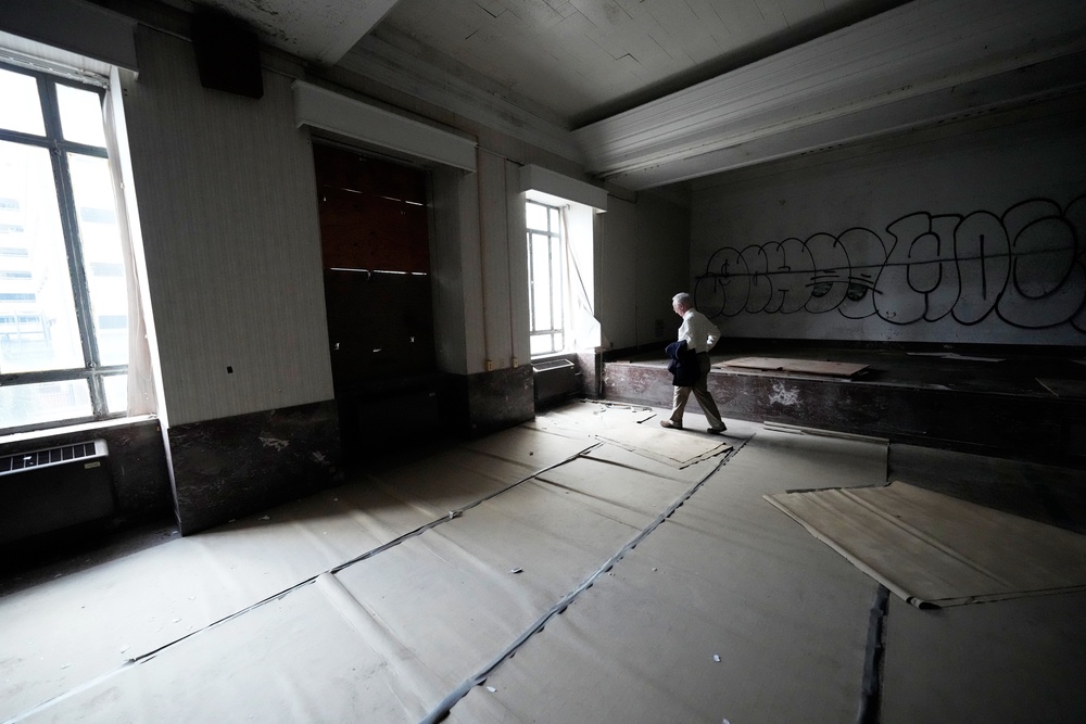 It will transform the 1930s-era art deco building into a downtown hub of biomedical innovation. Construction is expected to start this fall. (AP Photo/Gerald Herbert)