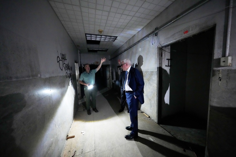 Tulane University announced this summer that it is spearheading a $500 million effort to convert Charity Hospital into a pioneering medical research facility (AP Photo/Gerald Herbert)
