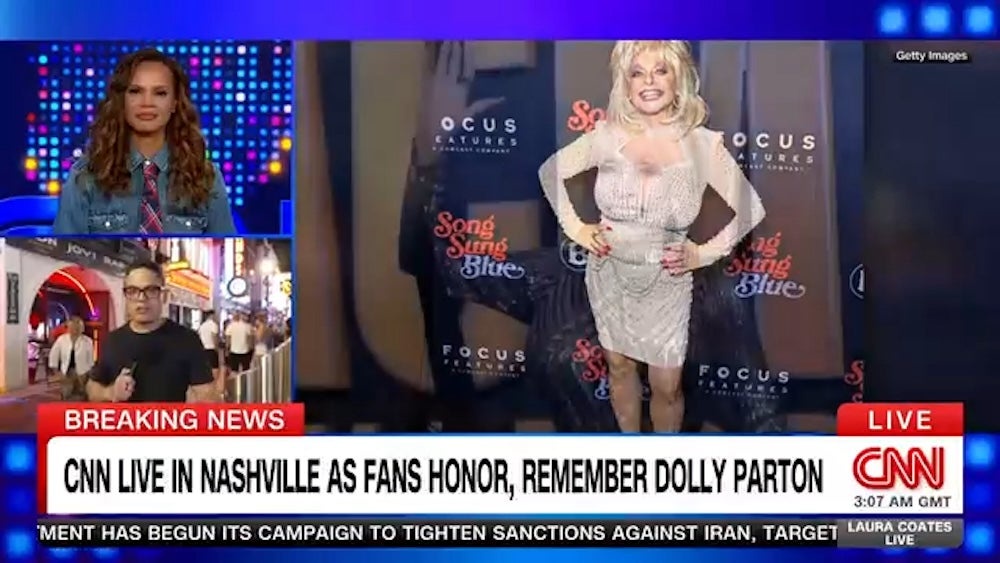 CNN aired the photo of Vohnn on ‘Laura Coates Live’ amid a montage of pictures of the real Parton (CNN)