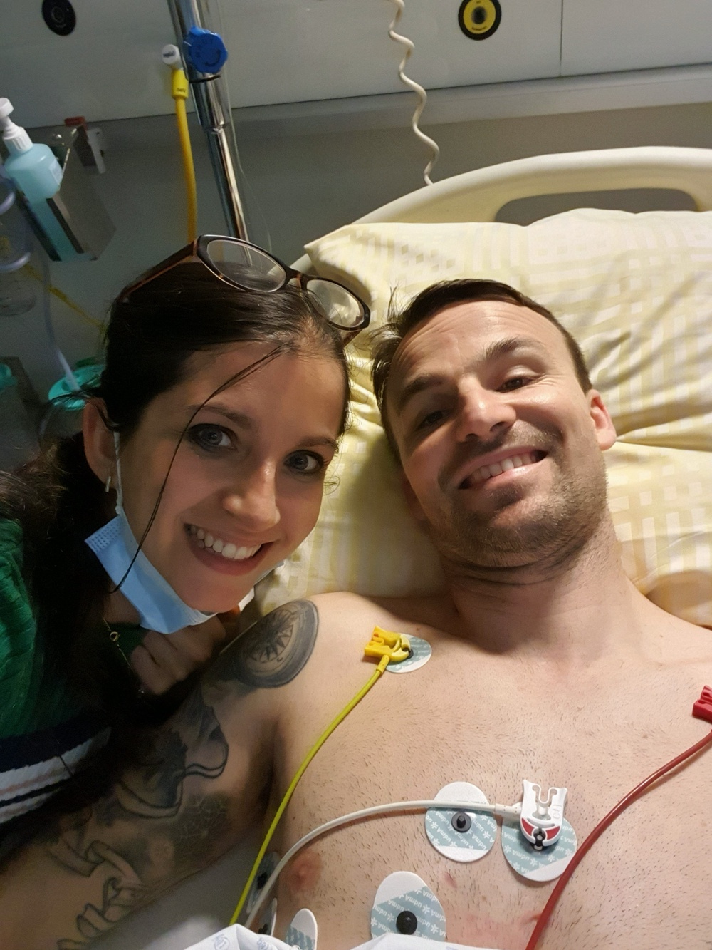 Mr Perrier was rushed to hospital in Lausanne where he was put into an induced coma (Nadia Perrier)