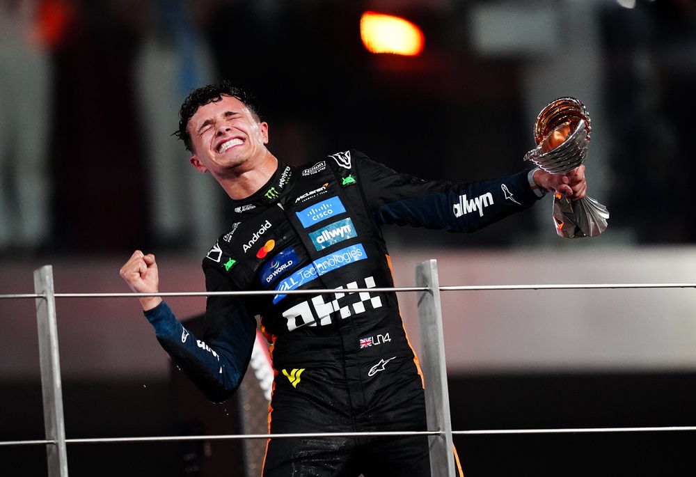 Norris claimed his maiden world crown at last year’s Abu Dhabi GP (David Davies/PA) (PA Archive)