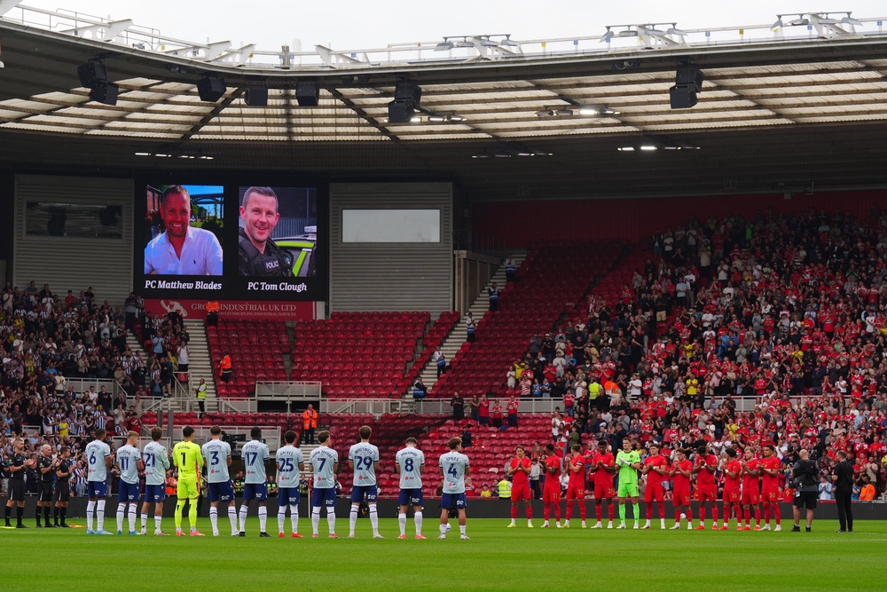 The tribute too place at the Riverside Stadium, Middlesbrough (PA)