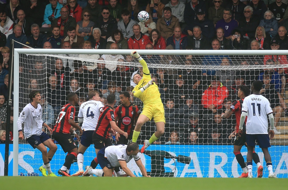 Everton goalkeeper Jordan Pickford in action (Peter Tarry/PA) (PA Wire)