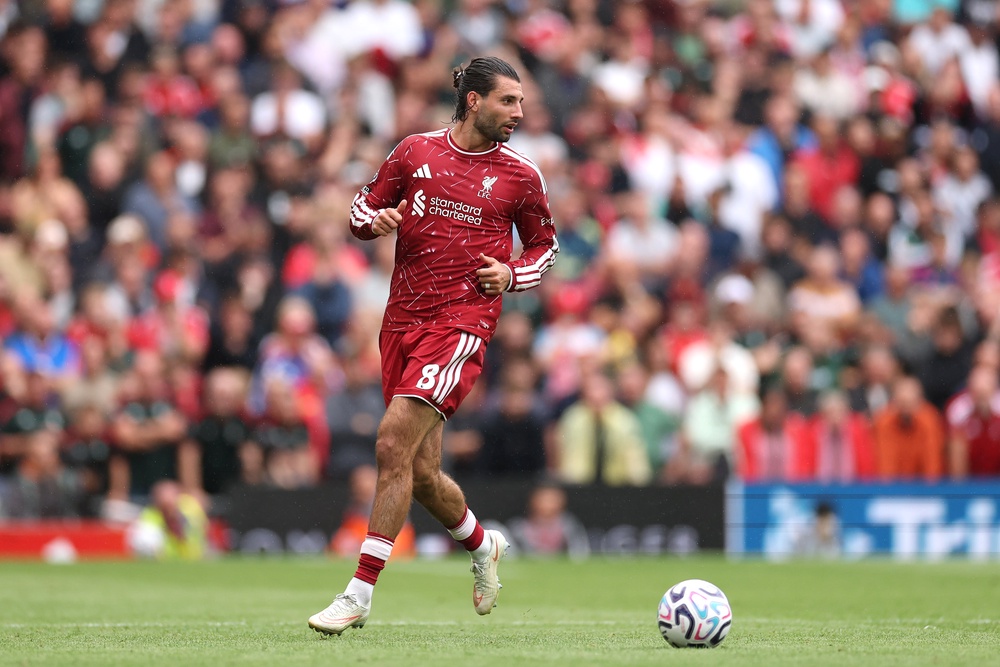 Dominik Szoboszlai continues to be used as a make-shift right-back for Liverpool (Getty)