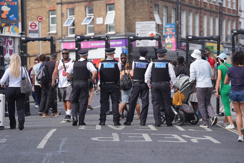 The Met said more than 7,000 officers would be deployed to west London over the long weekend (Yui Mok/PA) (PA Wire)