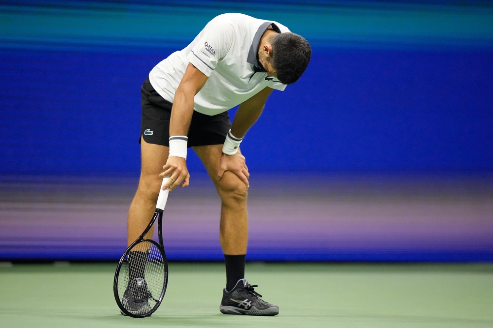 The 39-year-old was frequently doubled over in pain (AP)