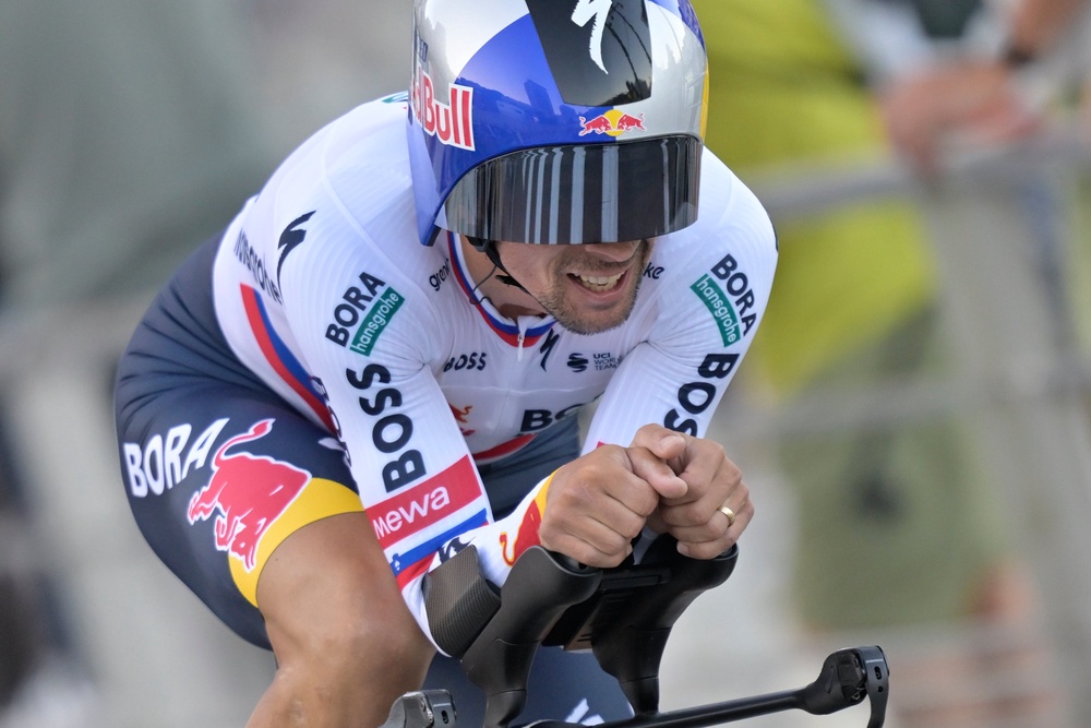 Primoz Roglic has the most to gain from stage 18's time trial (AP)