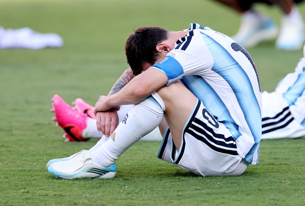 Messi after defeat to Spain in the final of the World Cup in 2026 (Getty Images)