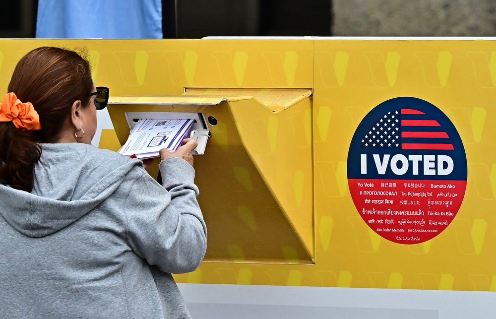 Election officials have encouraged voters to submit their mail-in ballots earlier to prevent Postal Service slowdowns from keeping their vote from being counted (AFP/Getty)