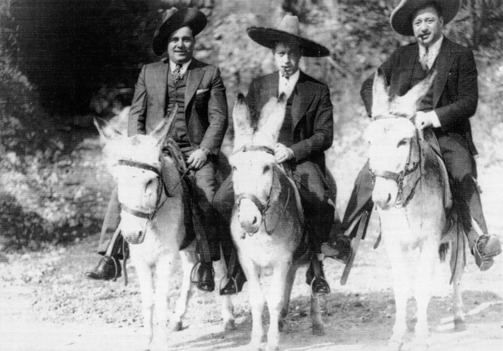 Al Capone and companions on donkeys at Happy Hollow (Visit Hot Springs)