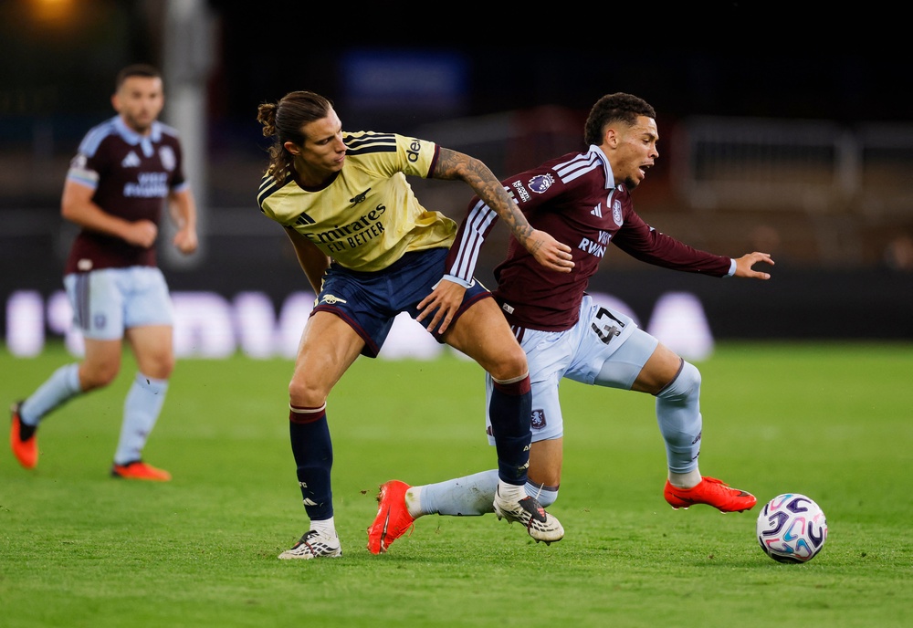 Image from: Aston Villa vs Arsenal LIVE: Arteta offers transfer update but Rice limps off in injury concern before Chelsea showdown