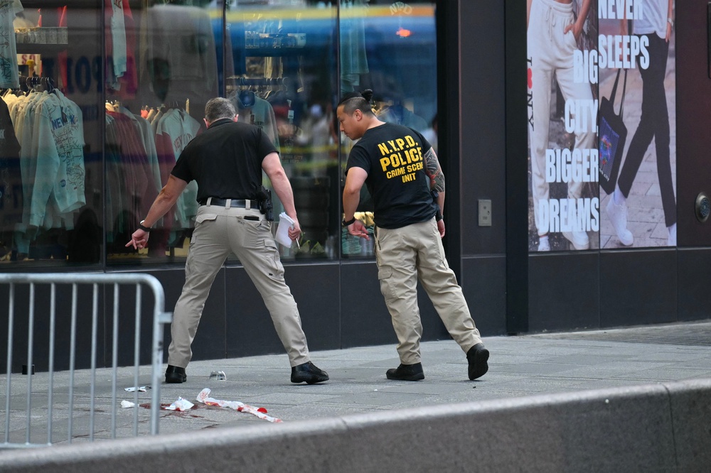 When officers confronted Cisneros, she refused to put down the knives, allegedly telling them, ‘I’m not dropping anything, I would rather kill both of you’ (AFP via Getty Images)
