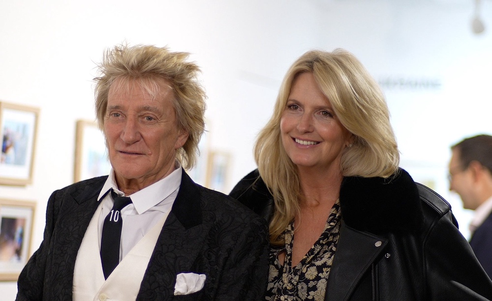 Rod Stewart with wife Penny Lancaster, whom he married in 2007 (PA)