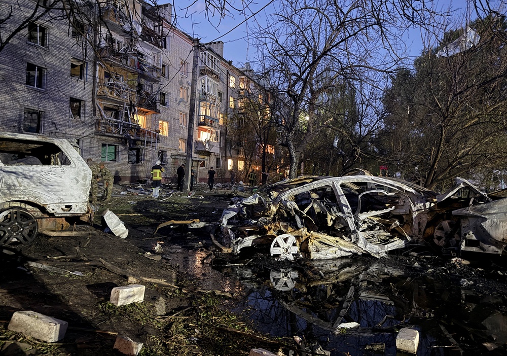 It was the sixth consecutive day of strikes on the Kyiv region (Reuters)