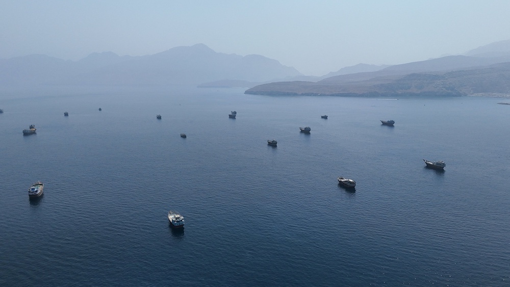 The Strait of Hormuz on 28 August (Reuters)