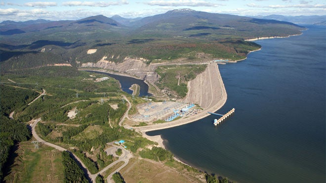 The newly found island is nearly the size of two NFL football fields, officials said (BC Hydro)