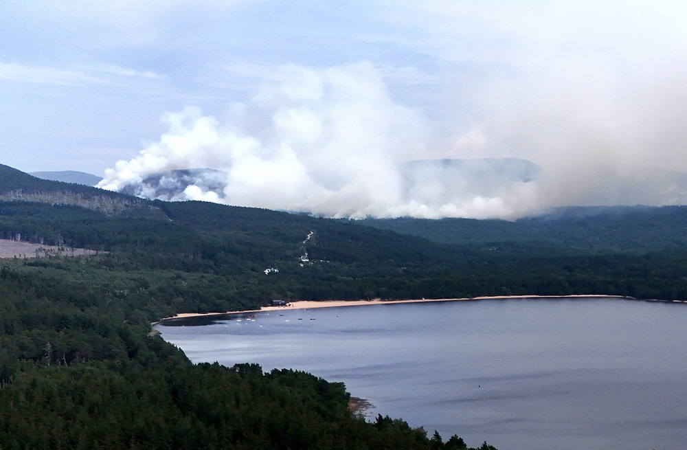 A general view from a drone of the wildfire in the Cairngorms National Park on July 16 2026 (Andrew Milligan/PA) (PA Wire)