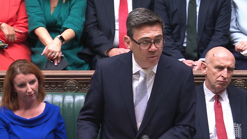 Andy Burnham gave his first statement to the Commons since becoming PM (House of Commons/UK Parliament)