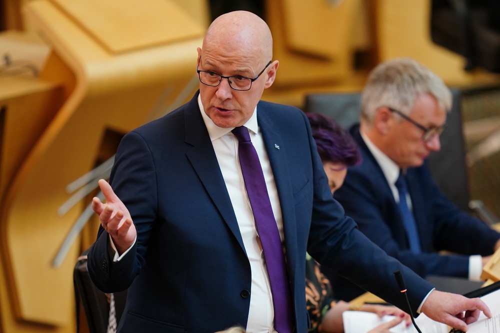 First Minister John Swinney confirmed the move during a speech to Parliament (Jane Barlow/PA) (PA Wire)