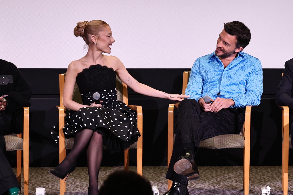 Grande had been due to appear in the forthcoming London revival of Stephen Sondheim’s Sunday in the Park with George opposite Wicked co-star Jonathan Bailey, who announced on Tuesday that he too was withdrawing from the production (Getty)
