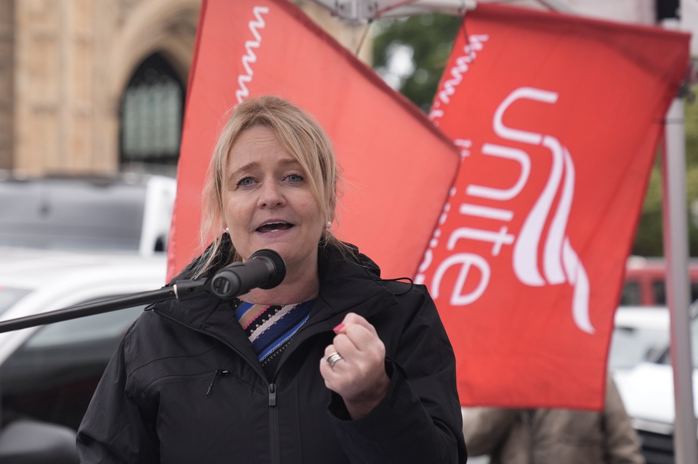 NHS changes could lead to thousands of job losses, Unite general secretary Sharon Graham warned. (Stefan Rousseau/PA)