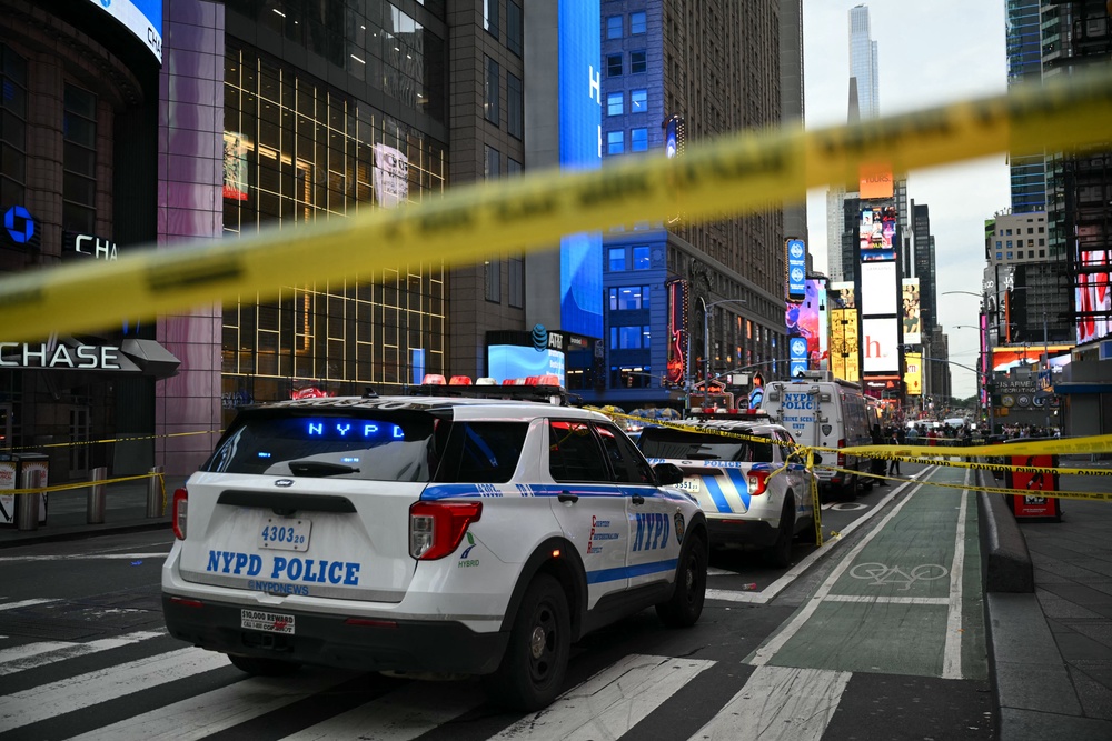 The fatal shooting on the Brooklyn Bridge comes four days after a fatal stabbing in Times Square (AFP/Getty)