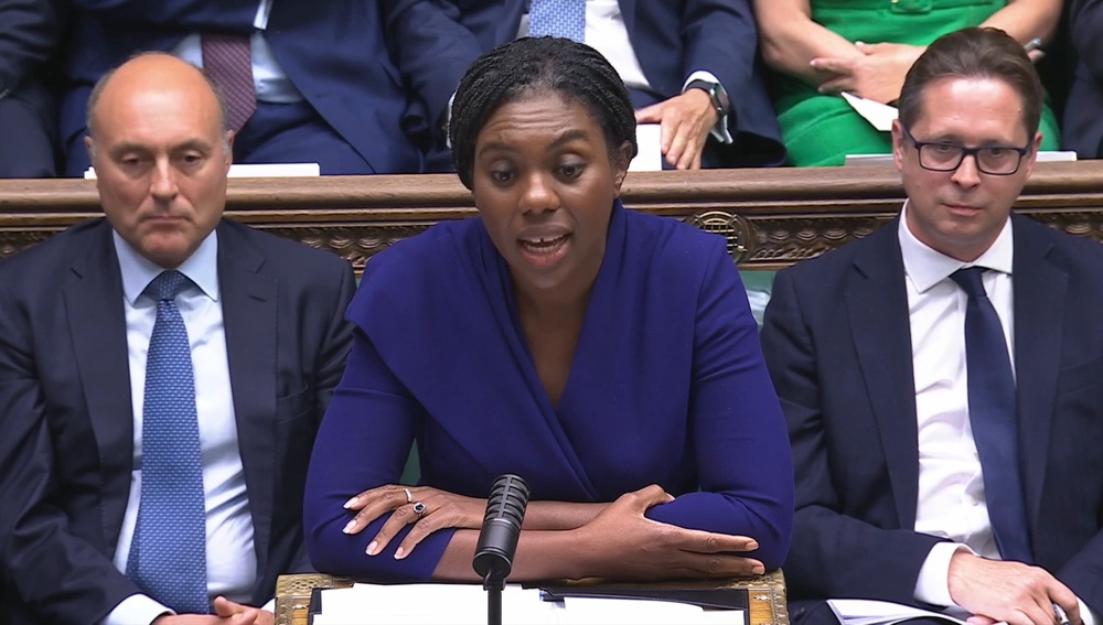 Leader of the Opposition Kemi Badenoch responds after Prime Minister Andy Burnham’s statement to MPs in his first appearance in the House of Commons since becoming PM (House of Commons/UK Parliament/PA) (PA Wire)