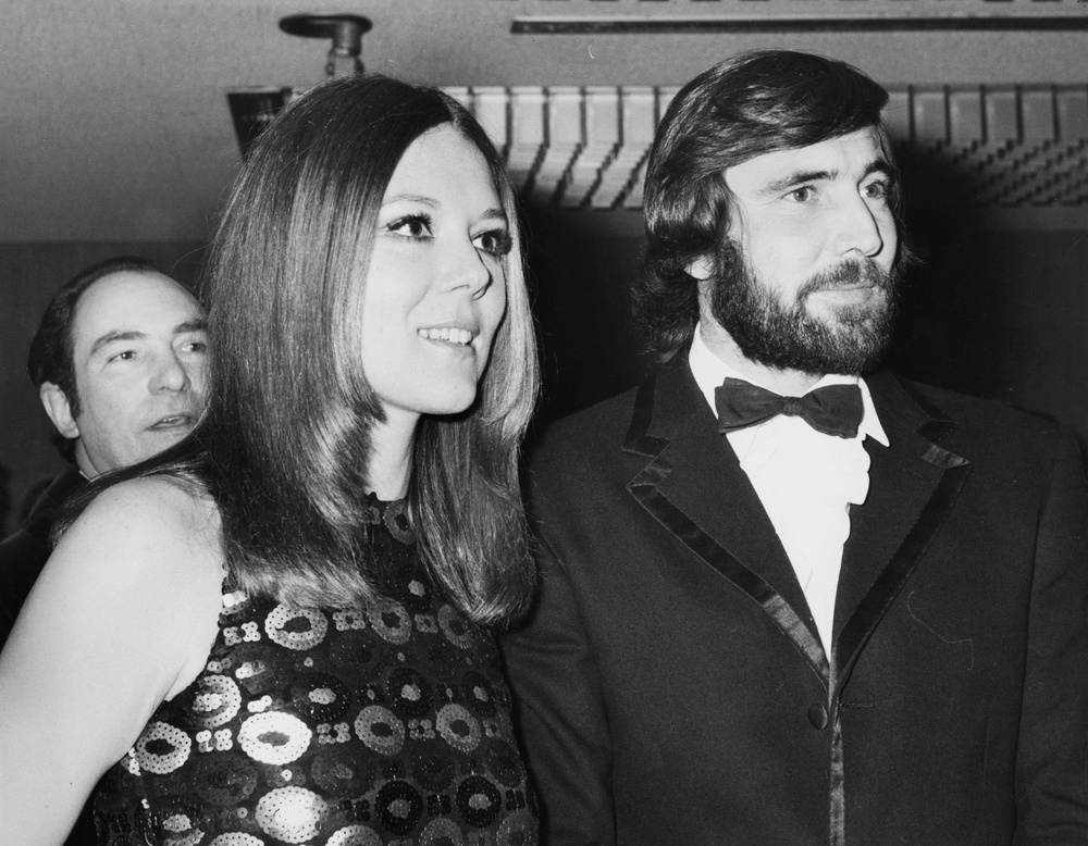 Rigg with her Bond co-star George Lazenby in 1969 (Getty)