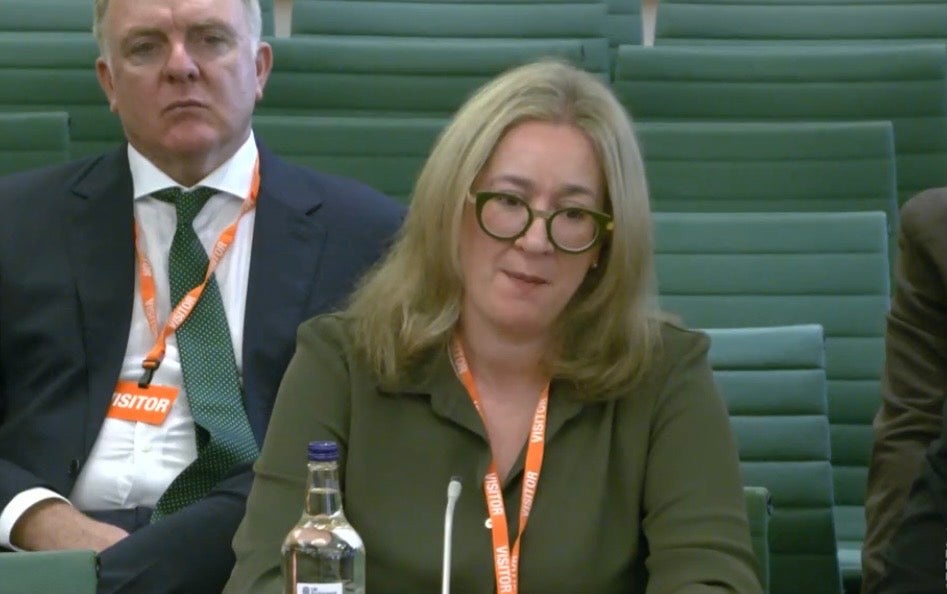 Selina Horshi gives evidence to the Northern Ireland Affairs Committee on Wednesday morning.