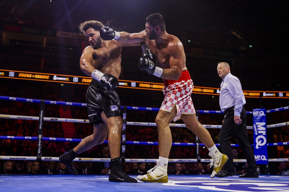 Moses Itauma was defeated by Filip Hrgovic at the O2 (Steven Paston/PA)