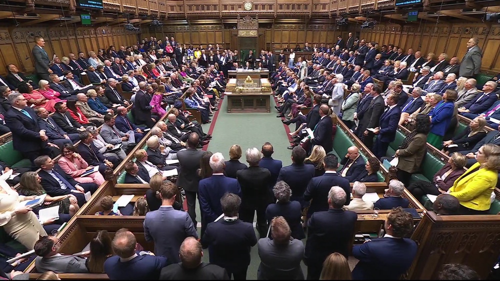 Mr Burnham faced his first Prime Minister’s Questions (House of Commons/PA) (House of Commons/UK Parliament)