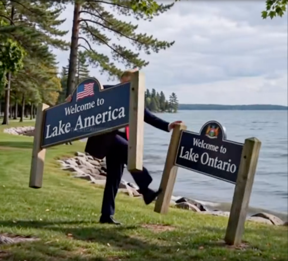 The change in Apple Maps came after the Trump administration updated the name of Lake Ontario in the U.S. Geographic Names Information System (@RealDonaldTrump/Truth Social)