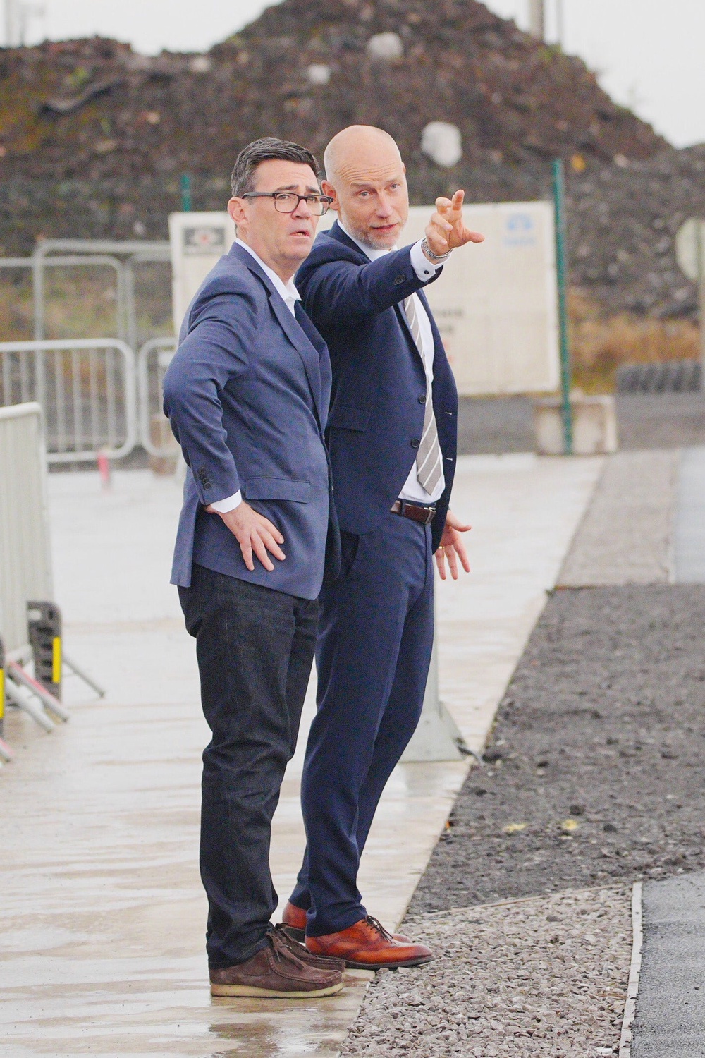 Prime Minister Andy Burnham and Welsh Secretary Stephen Kinnock visited Port Talbot, in south Wales, last week (Ben Birchall/PA) (PA Wire)