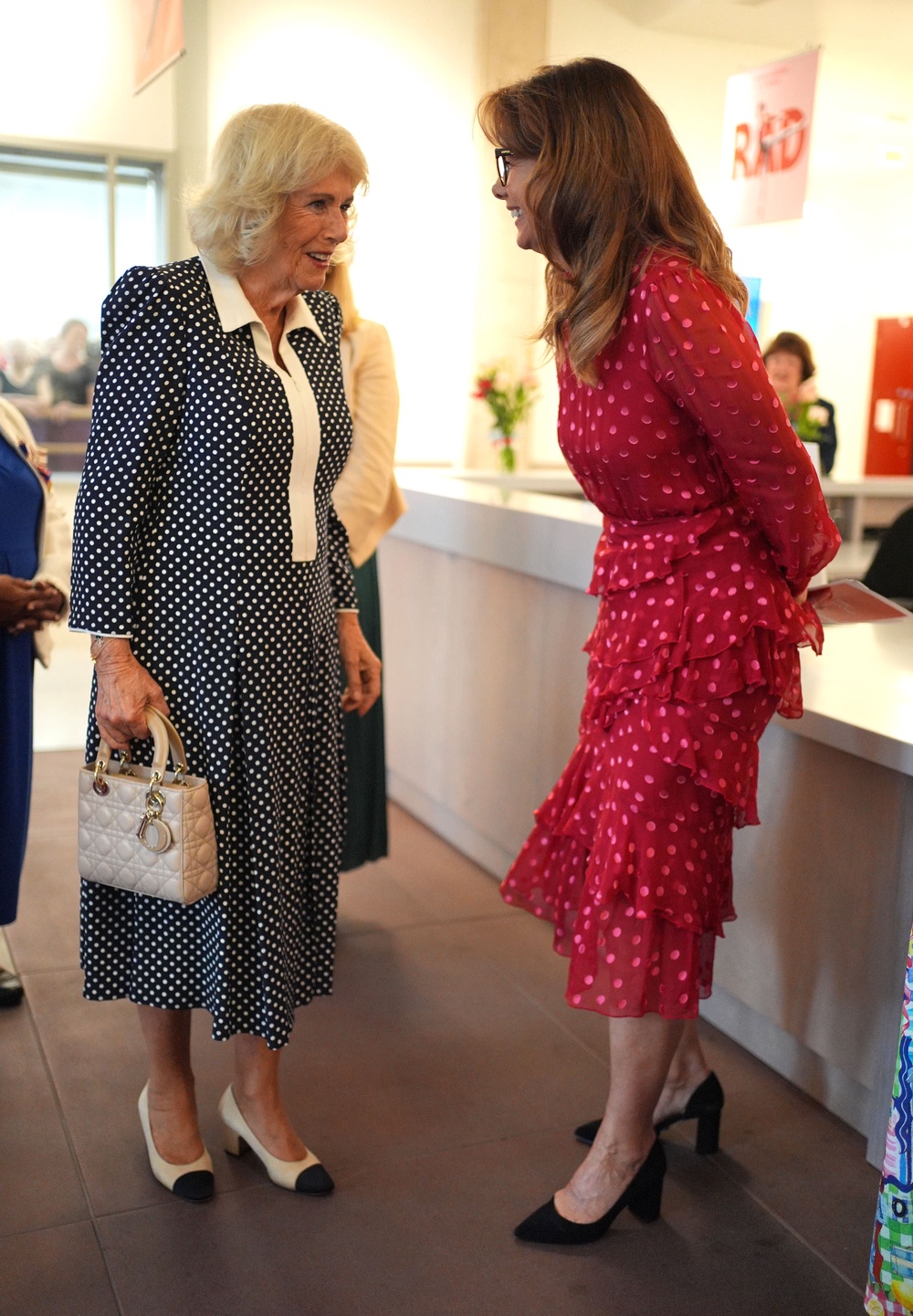 The Queen chats to Dame Darcey Bussell at the Royal Academy of Dance (Yui Mok/PA) (PA Wire)