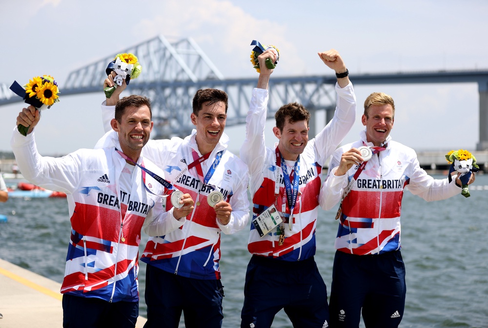Beaumont, left, won silver in the men’s quadruple sculls at the Tokyo Olympics in 2021 (Naomi Baker/Getty Images)